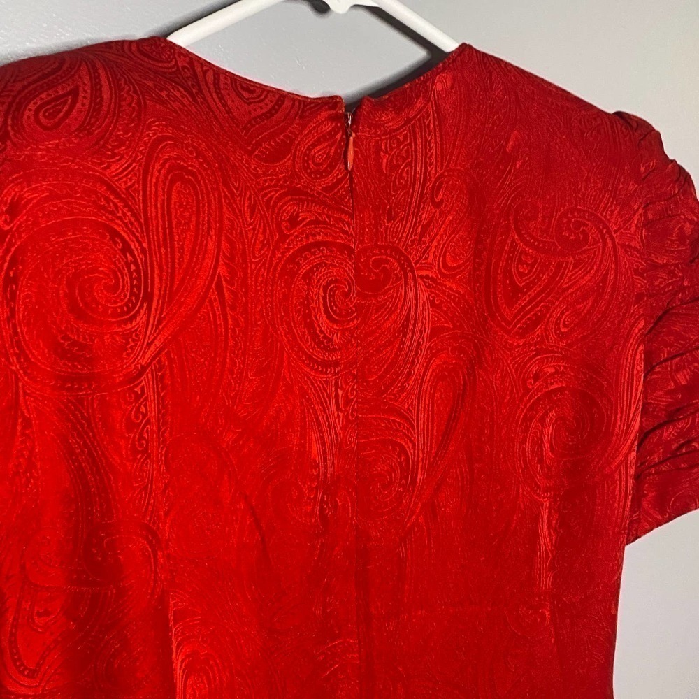 Vintage Liz Claiborne 100% Silk Dress Size 4 - Picture 6 of 7